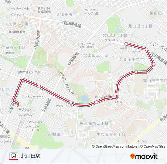 た91 の路線図