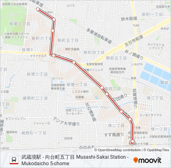 境12 バスの路線図