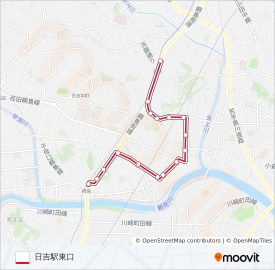 日92 bus Line Map