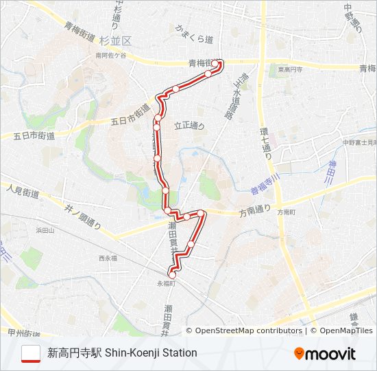 新02 bus Line Map
