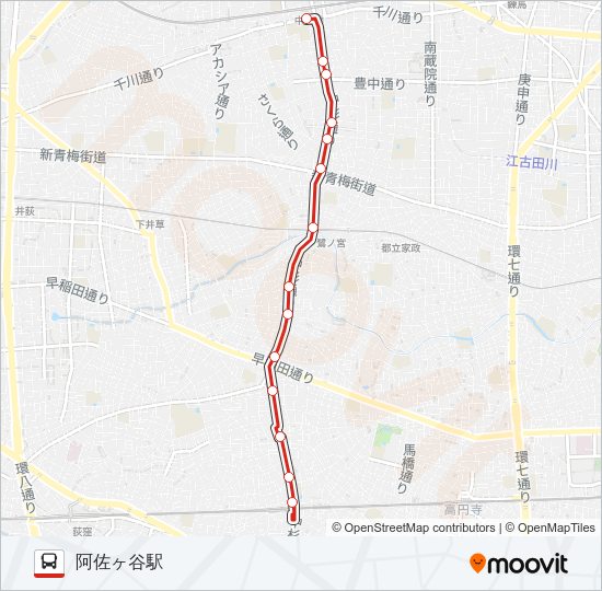 阿佐ヶ谷 行き トップ バス 時刻 表