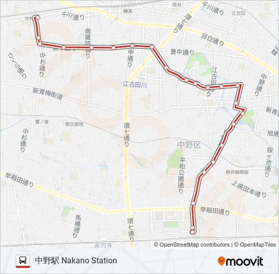 中24 bus Line Map