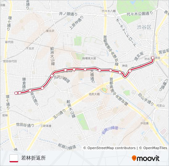 渋51 バスの路線図