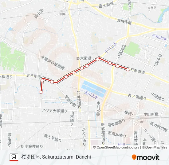 吉72-1 の路線図