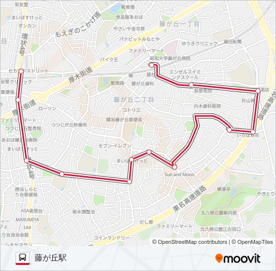 青83 バスの路線図