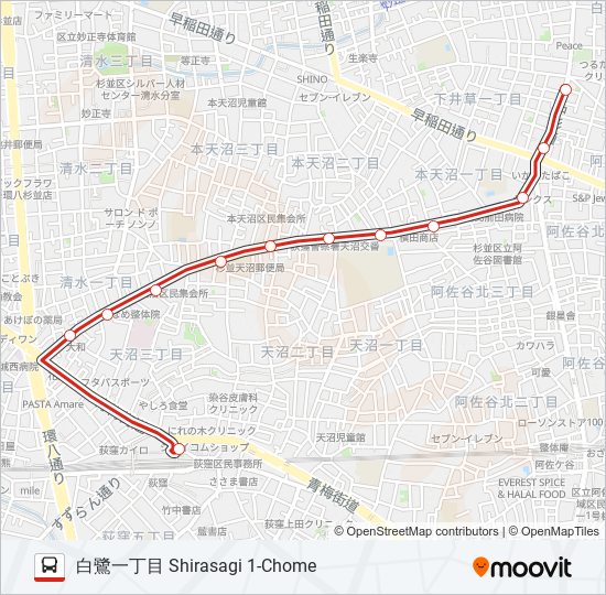 荻05 bus Line Map