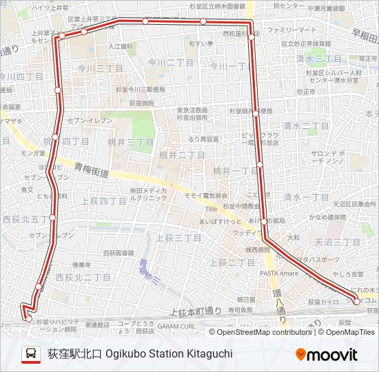 西51 バスの路線図