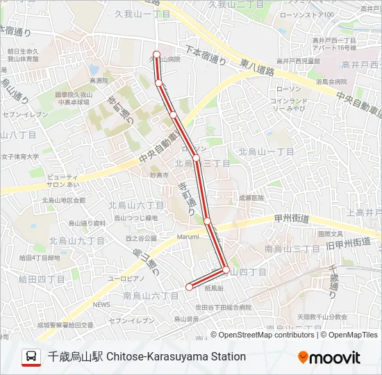 烏01 の路線図