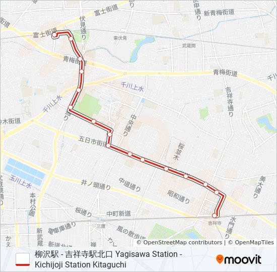 吉53 バスの路線図