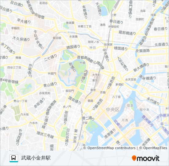 武2ルート スケジュール 停車地 地図 武蔵小金井駅