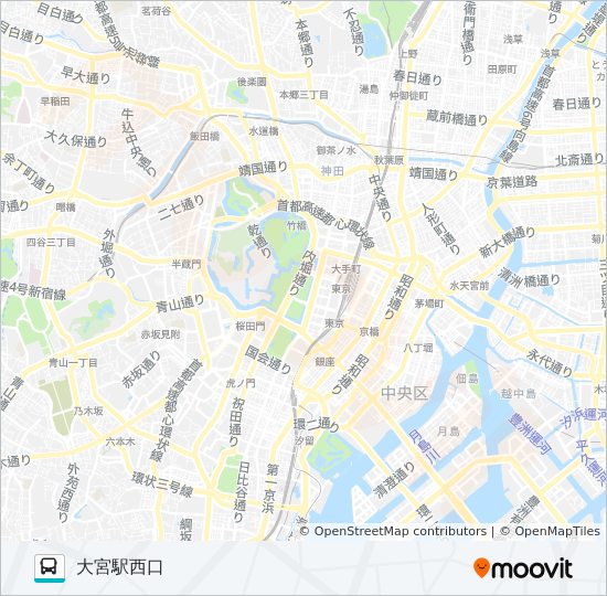 大34ルート スケジュール 停車地 地図 大宮駅西口