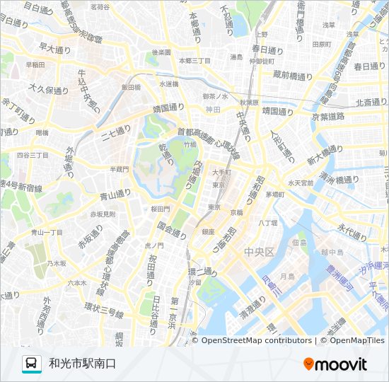 和40路線 時刻表 站點和地圖 和光市駅南口