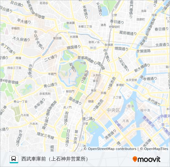 泉355ルート スケジュール 停車地 地図 西武車庫前 上石神井営業所