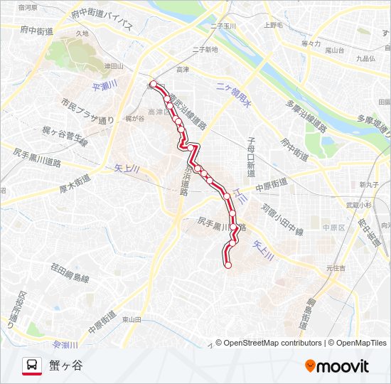 溝22 バスの路線図