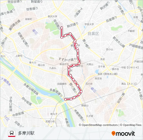 多摩01 の路線図