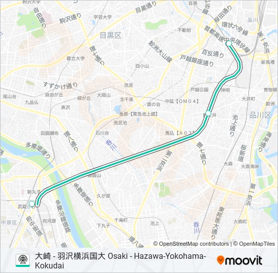 相鉄直通線 SOTETSU DIRECT CONNECTION LINE metro Line Map