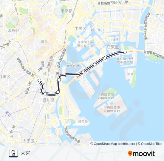 りんかい線 電車の路線図