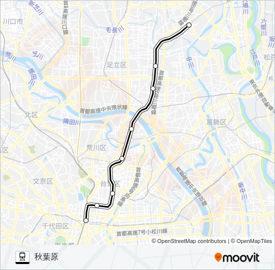 つくばエクスプレス Train Line Map