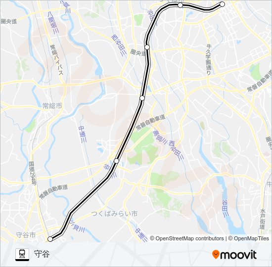 つくばエクスプレス Train Line Map