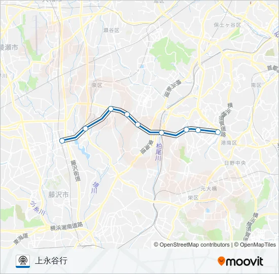 【BL】湘南台　→　上永谷 Metro Line Map