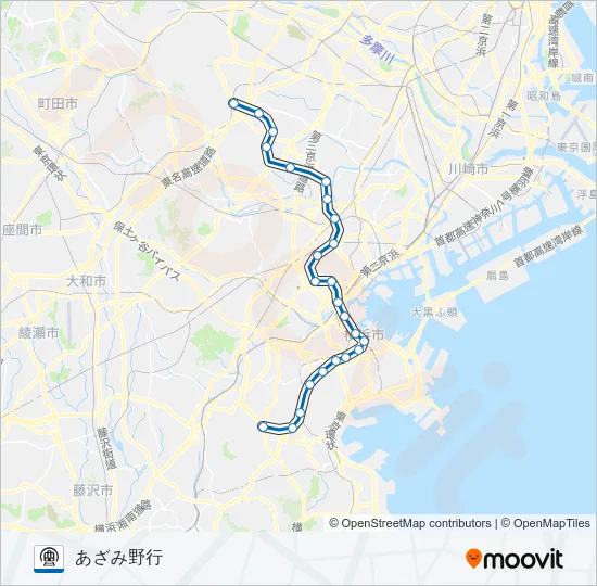 【BL】上永谷　→　あざみ野 地下鉄 - メトロの路線図