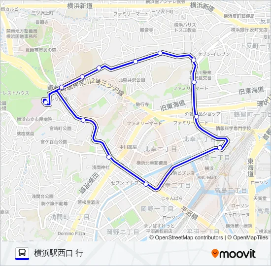 034系統 バスの路線図