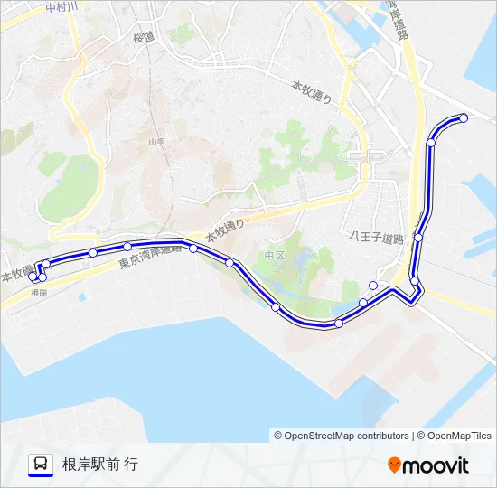 054系統 バスの路線図