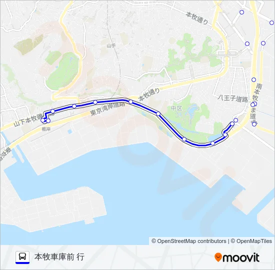054系統 バスの路線図
