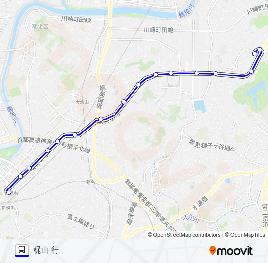 104系統 バスの路線図