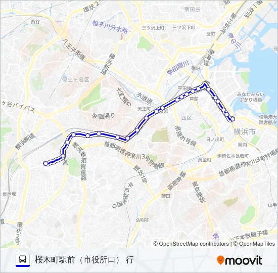 106系統 バスの路線図