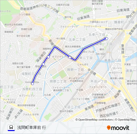 204系統 バスの路線図