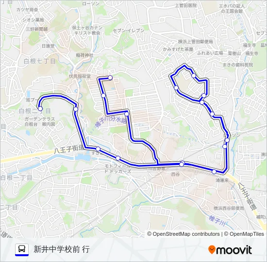218系統 バスの路線図