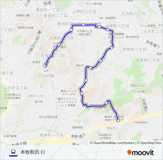 222系統 バスの路線図