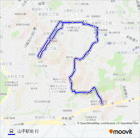 222系統 バスの路線図