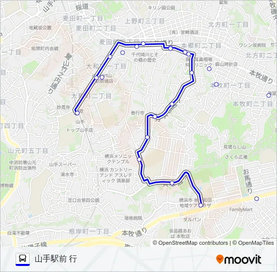 222系統 バスの路線図