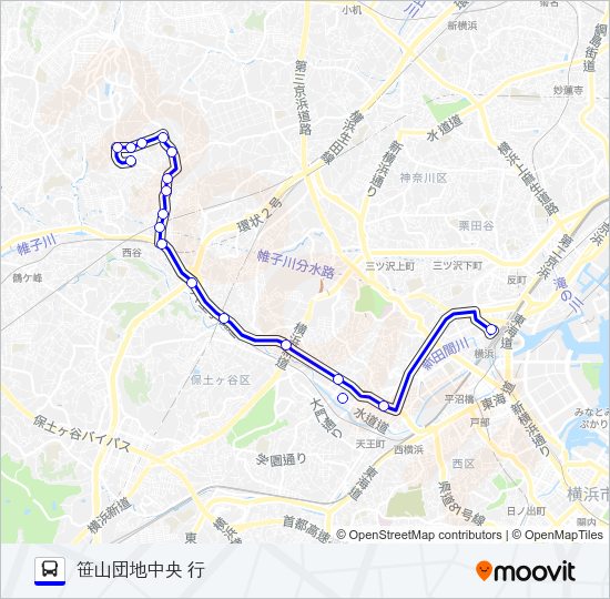 【急行】92系統 Bus Line Map