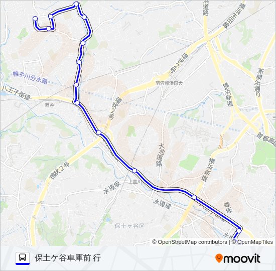 【急行】92系統 Bus Line Map