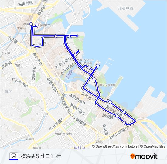 ベイサイドブルー Bus Line Map