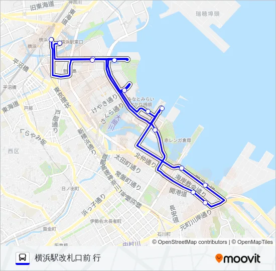 ベイサイドブルー バスの路線図