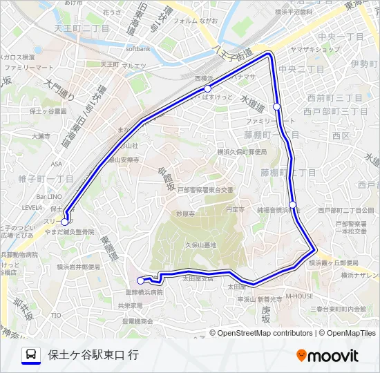 聖隷横浜病院循環 バスの路線図