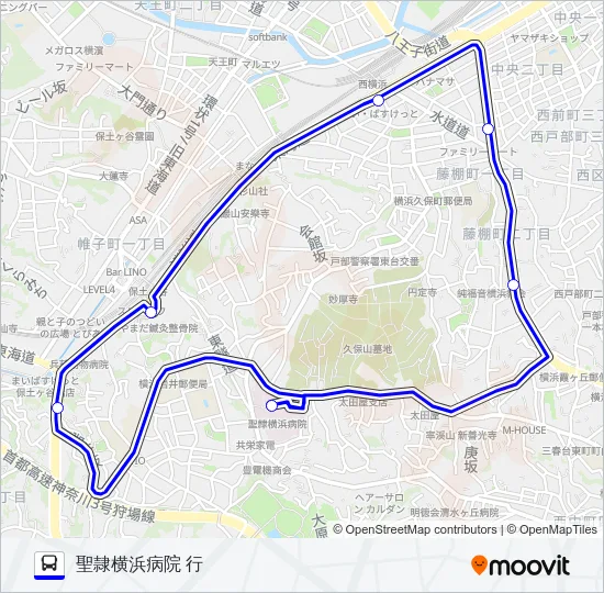 聖隷横浜病院循環 バスの路線図