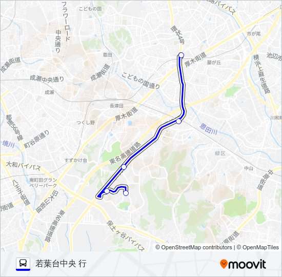 【急行】345系統 Bus Line Map