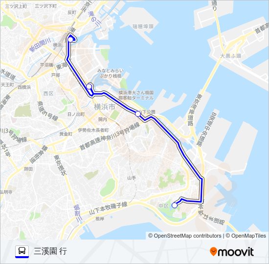 ぶらり三溪園BUS Bus Line Map