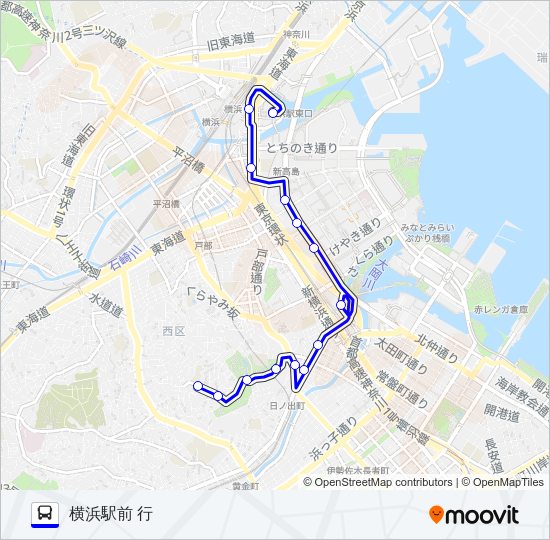 89系統　ぶらり野毛山動物園BUS Bus Line Map