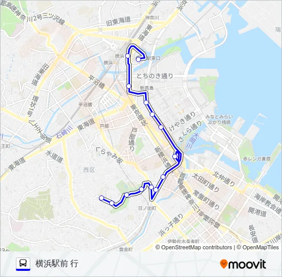 89系統　ぶらり野毛山動物園BUS Bus Line Map