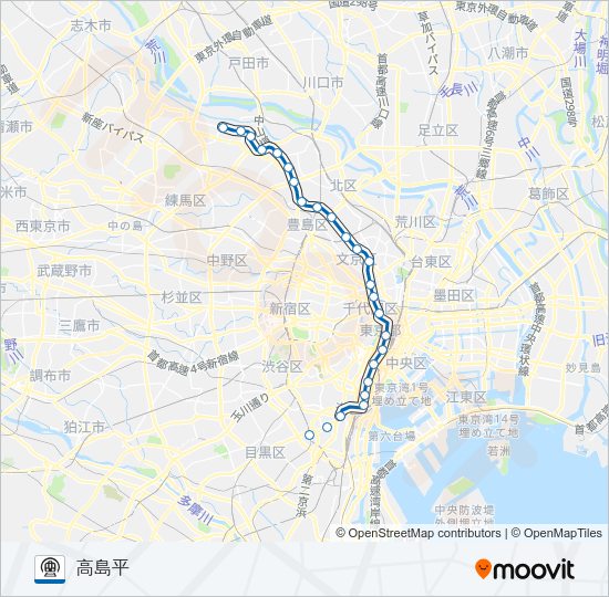 三田線 Metro Line Map