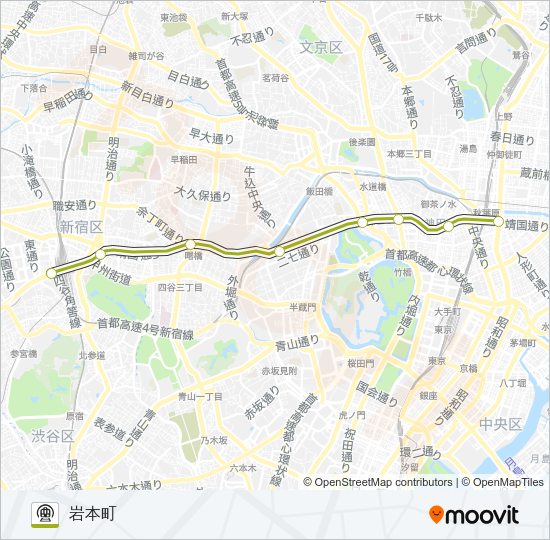 新宿線 Metro Line Map