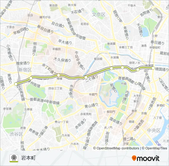 新宿線 Metro Line Map