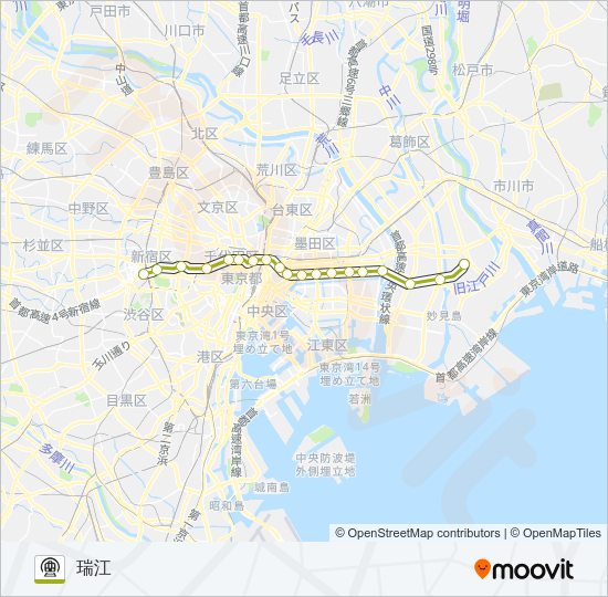 新宿線 Metro Line Map