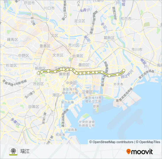 新宿線 Metro Line Map